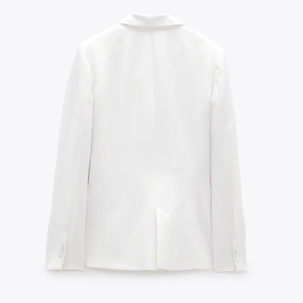 White Zara blazer small open single button - Picture 12 of 14